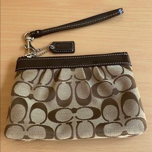 Coach Pleated Wristlet